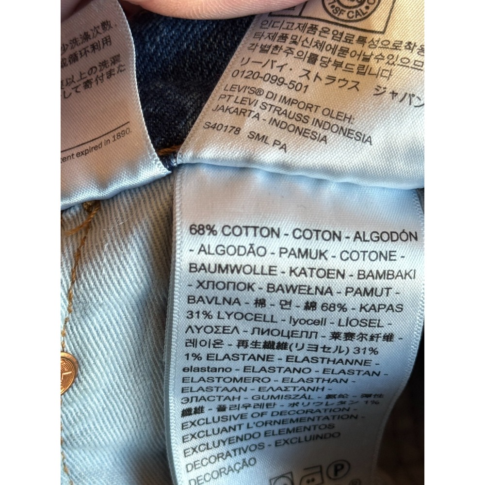 Levis 514 Straight Jeans Mens 34x32 (Actual 34x29) Blue Mid Rise Regular Fit - Picture 12 of 16